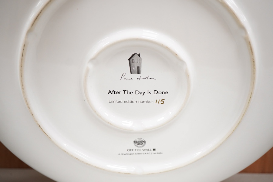 Paul Horton, ‘After the Day is Done’, limited edition vase- 30cm high and charger-34cm diameter